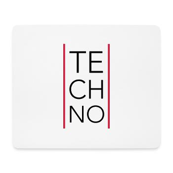 Techno - Mousepad (Querformat) - Weiß - Vorne