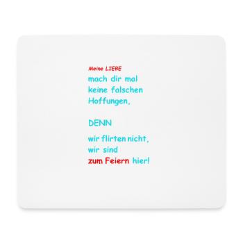 Mallorca! Meine LIEBE zum feiern - Mousepad (Querformat) - Weiß - Vorne