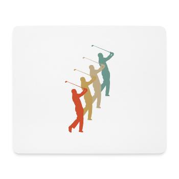 Retro Vintage Style Golf Golfer Golfspieler - Mousepad (Querformat) - Weiß - Vorne