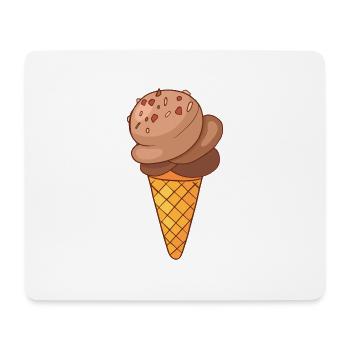 Eis Speiseeis Eiskrem Eiscreme Kugeleis Eisbecher - Mousepad (Querformat) - Weiß - Vorne