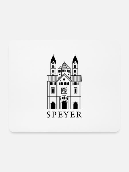 Speyer - Dom - Classic Font - Mousepad (Querformat) - Weiß