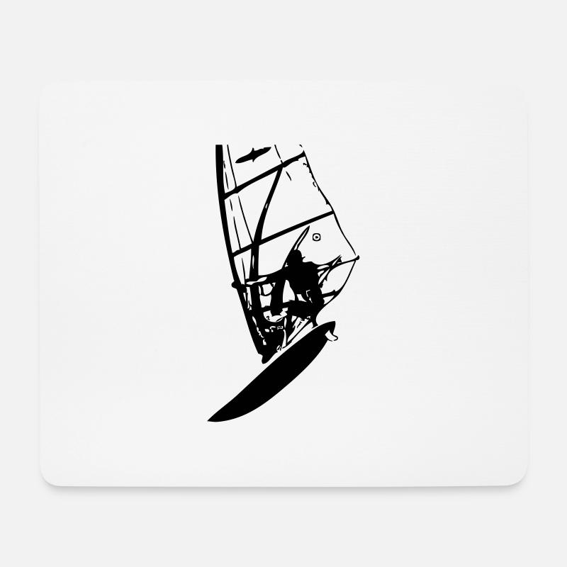 Windsurf Loop - Mousepad (Querformat) - Weiß