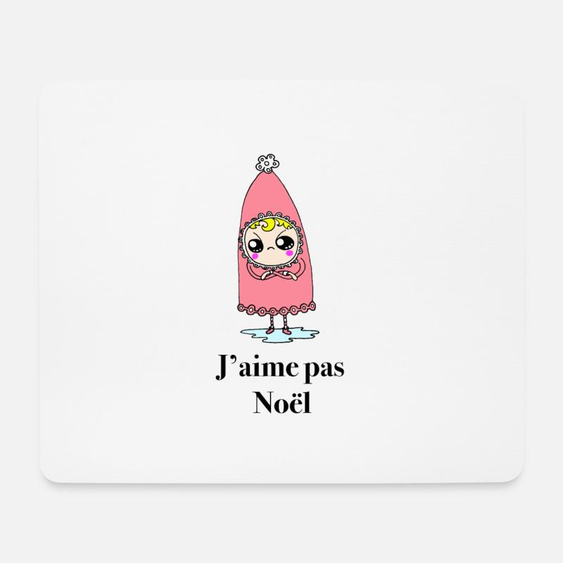 kawaii schmaus ich mag Weihnachten nicht - Mousepad (Querformat) - Weiß