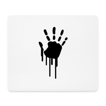 hand_print_graffiti - Tapis de souris (format paysage) - blanc - Devant