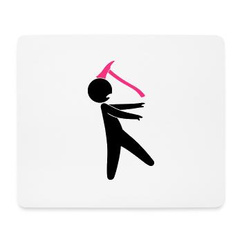 A zombie with an ax in the head - Mouse Pad (horizontal) - white - Front