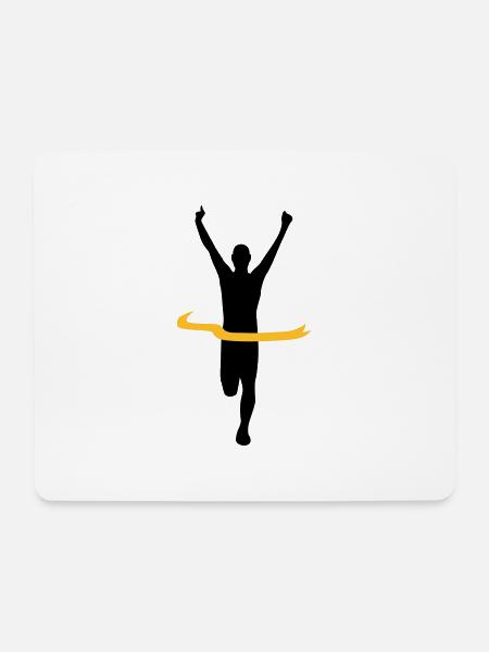 Sieger Gewinner - Mousepad (Querformat) - Weiß