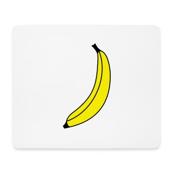 Leuchtend gelbe Banane - Mousepad (Querformat) - Weiß - Vorne