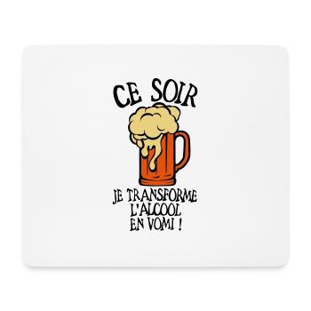 ajouter age transforme alcool vomi anniv - Tapis de souris (format paysage) - blanc - Devant