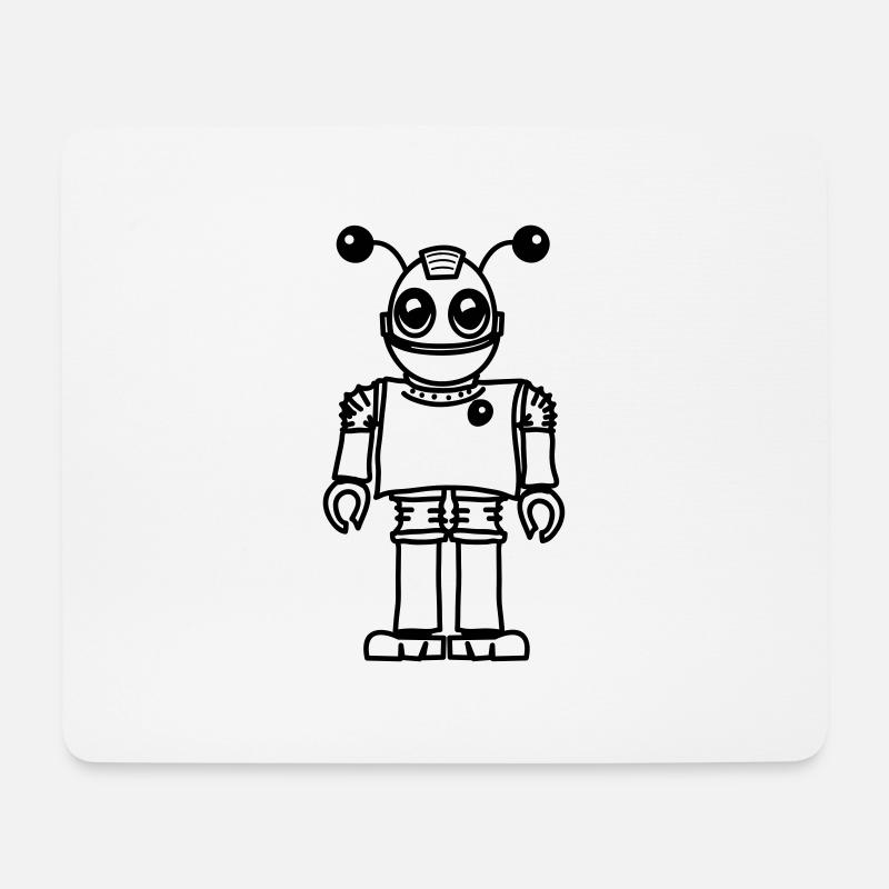 Amusant jouet robot funny cool - Tapis de souris (format paysage) - blanc
