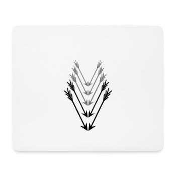 pfeilregen cooles muster regen regen viele pfeile - Mousepad (Querformat) - Weiß - Vorne