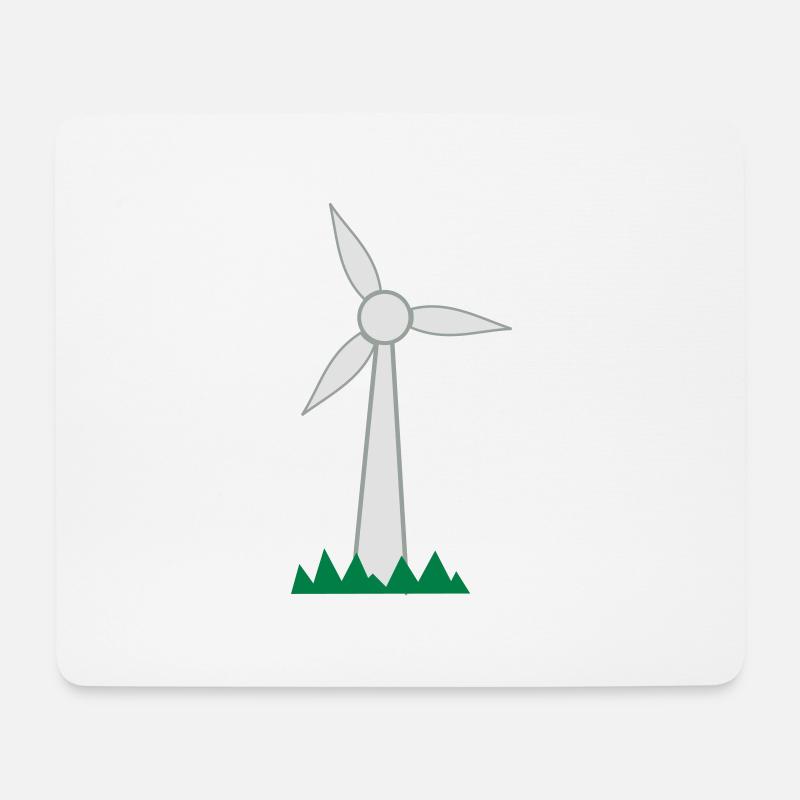 Windrad - Mousepad (Querformat) - Weiß