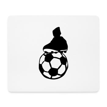chaussure football ballon - Tapis de souris (format paysage) - blanc - Devant