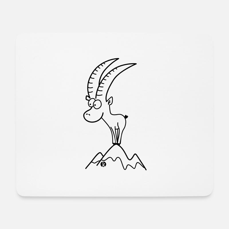 Steinbock - Capricorn - Mousepad (Querformat) - Weiß
