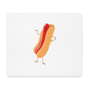 cute human hot dog - Mouse Pad (horizontal) - white - Front