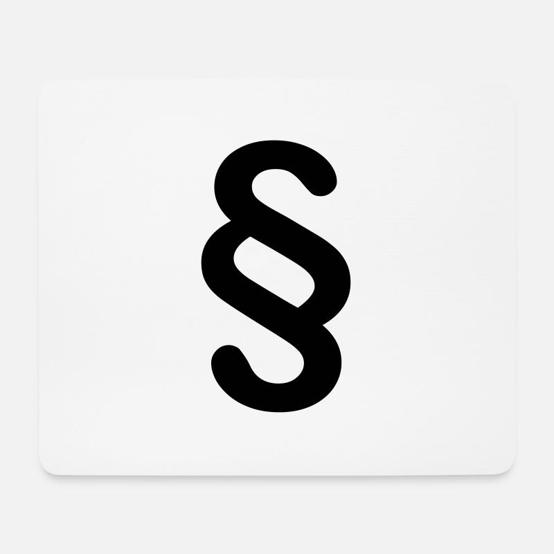 Paragraf Symbol - Mousepad (Querformat) - Weiß