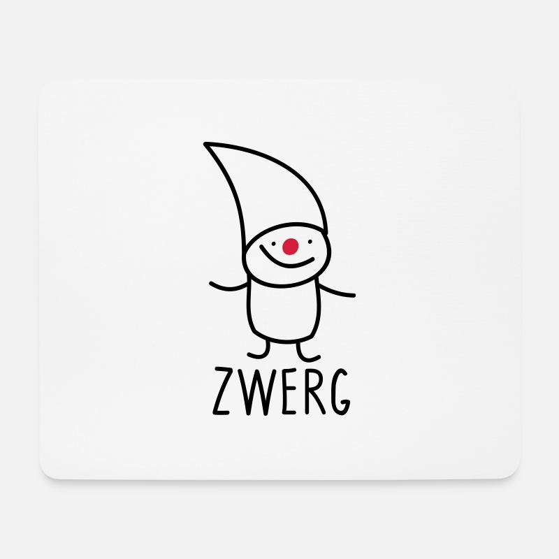 Zwerg - Mousepad (Querformat) - Weiß