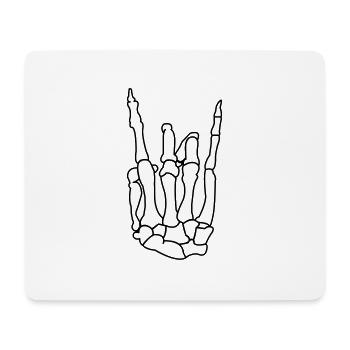 skull_hand_01 - Mousepad (Querformat) - Weiß - Vorne