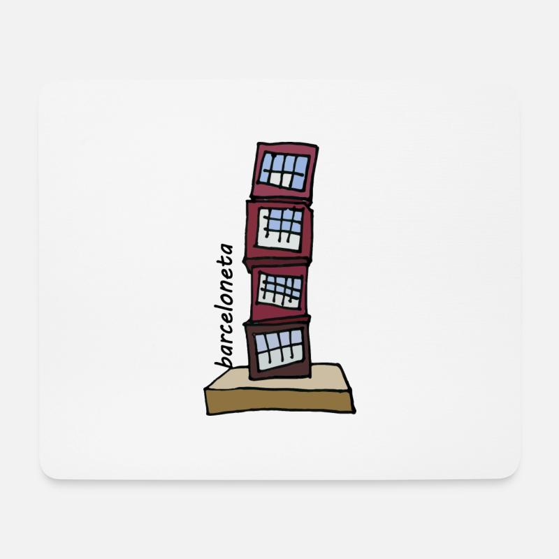 Barceloneta - Mousepad (Querformat) - Weiß