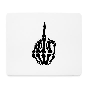 hand middlefinger - Mousepad (Querformat) - Weiß - Vorne