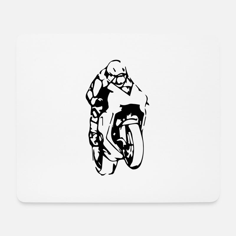 motorcycle track - Mouse Pad (horizontal) - white