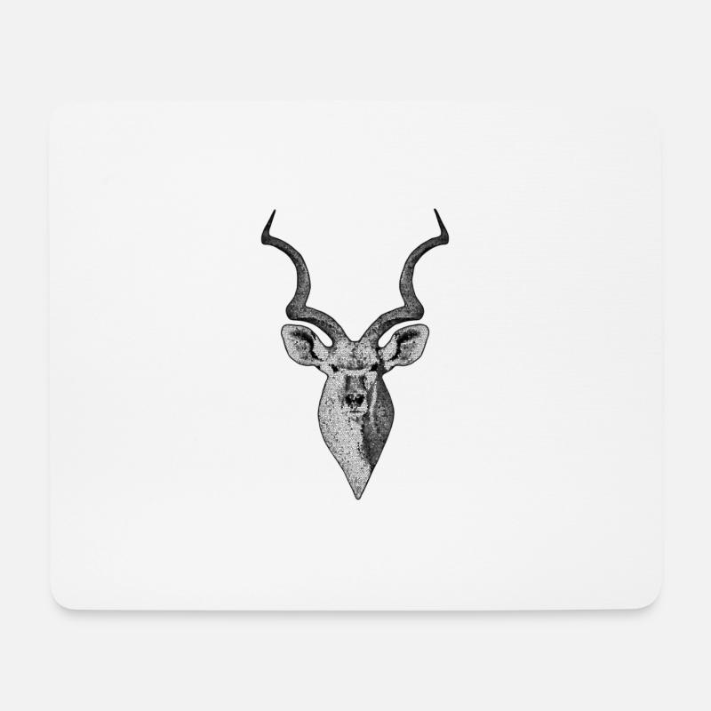Kudu - Mousepad (Querformat) - Weiß