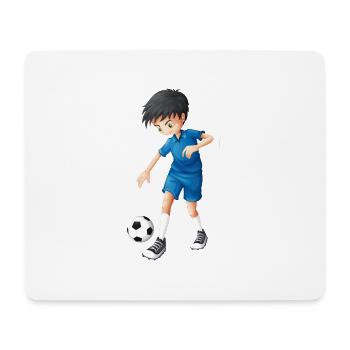 Football - Tapis de souris (format paysage) - blanc - Devant