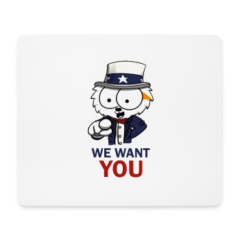 We Want You - Mousepad (Querformat) - Weiß - Vorne