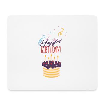 happy birthday - Mousepad (Querformat) - Weiß - Vorne