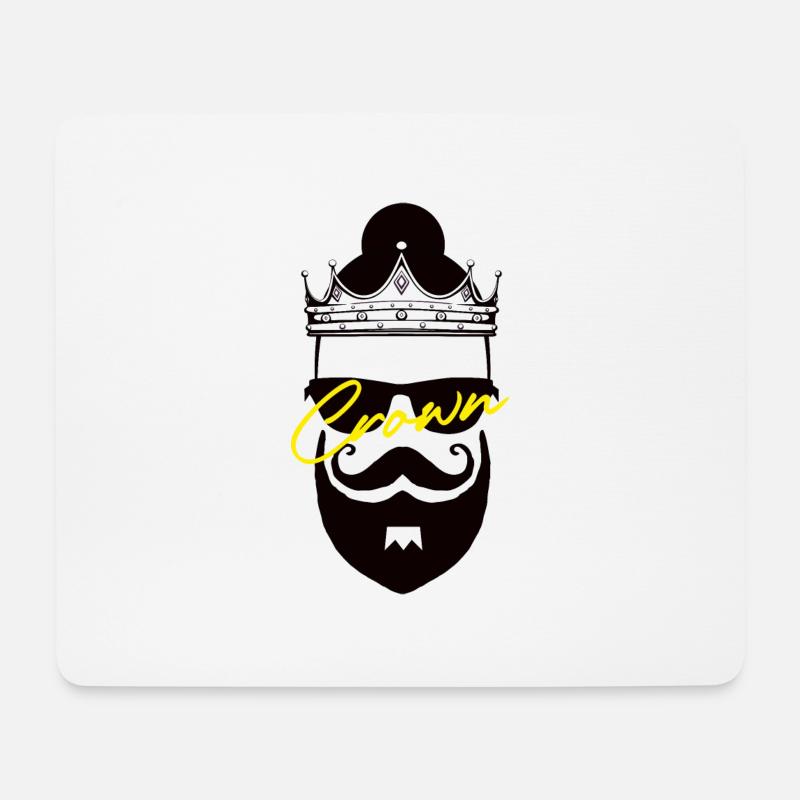 Krone - Mousepad (Querformat) - Weiß