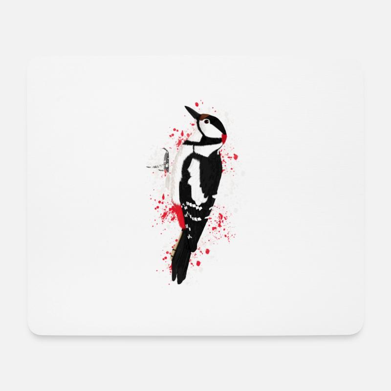 Specht Vogel Vogelfreund Vogelbeobachter - Mousepad (Querformat) - Weiß