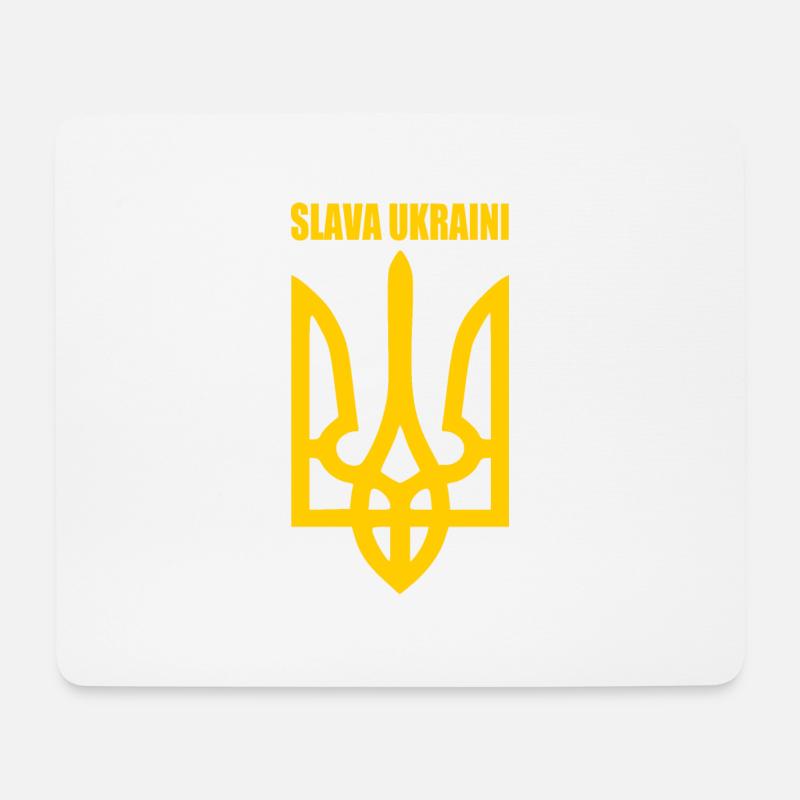 Slava ukraini - Mousepad (Querformat) - Weiß
