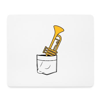 Chest bag trumpet on the go - Mouse Pad (horizontal) - white - Front