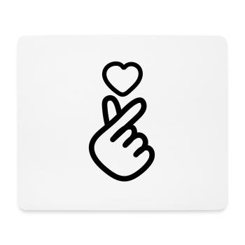 Emoji coeur - Tapis de souris (format paysage) - blanc - Devant