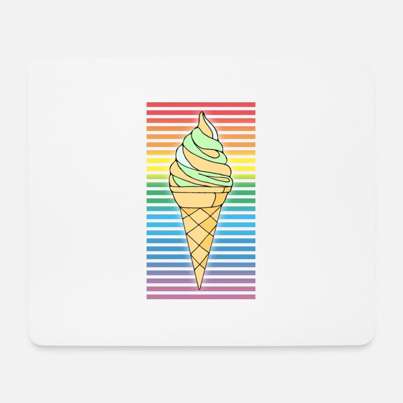 Eis - Mousepad (Querformat) - Weiß