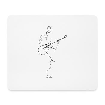 Guitariste - Tapis de souris (format paysage) - blanc - Devant