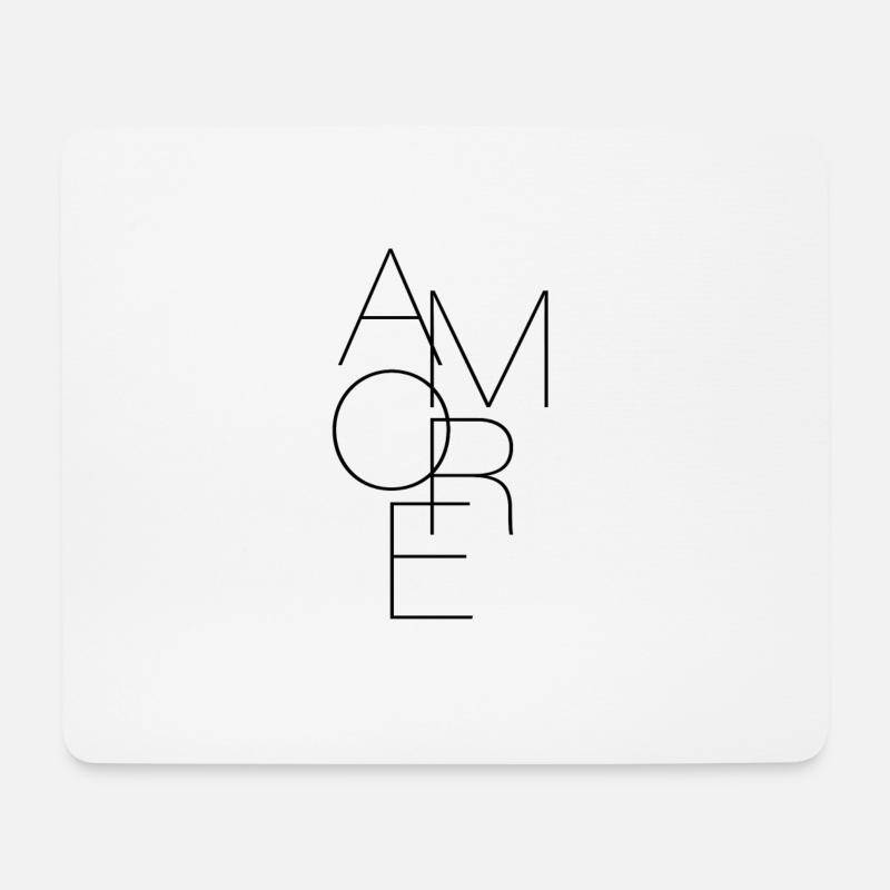 Amore Filigran - Mousepad (Querformat) - Weiß