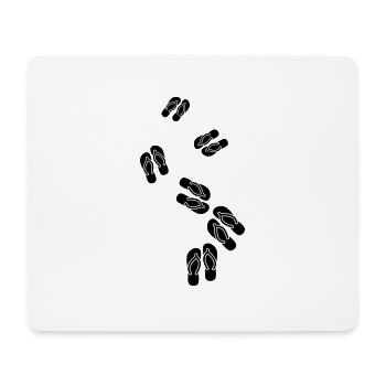 Badelatschen icon - Mousepad (Querformat) - Weiß - Vorne