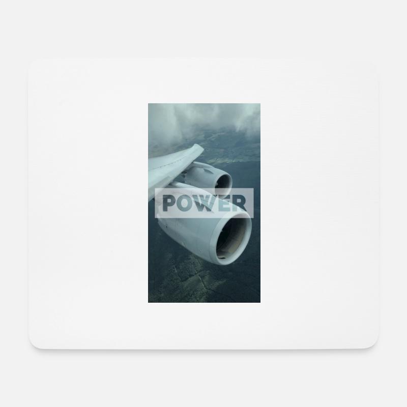 TURBINE POWER - Mousepad (Querformat) - Weiß