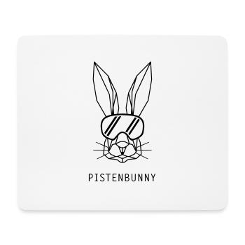 Geometrischer Pistenhase für Après-Ski, Skifahren - Mousepad (Querformat) - Weiß - Vorne
