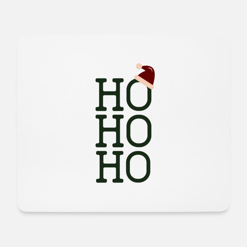 Weihnachten HoHoHo Weihnachtsmann Mütze Geschenk - Mousepad (Querformat) - Weiß