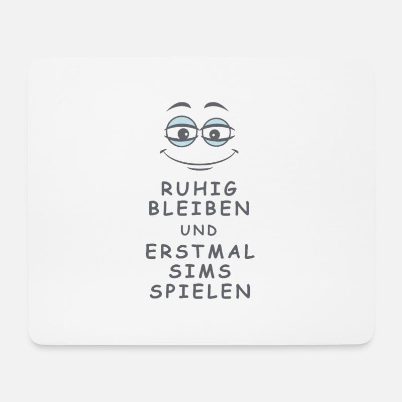 Sims spielen - Mousepad (Querformat) - Weiß