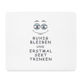 Sekt trinken - Mousepad (Querformat) - Weiß - Vorne