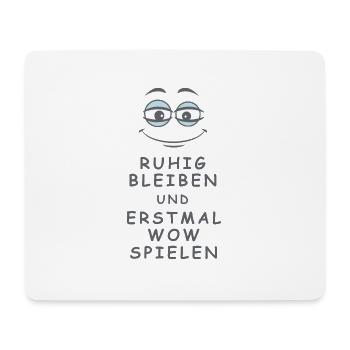 WOW spielen - Mousepad (Querformat) - Weiß - Vorne