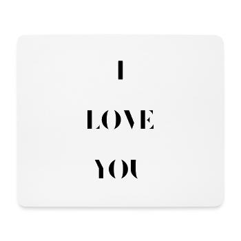 I Love you - Mouse Pad (horizontal) - white - Front