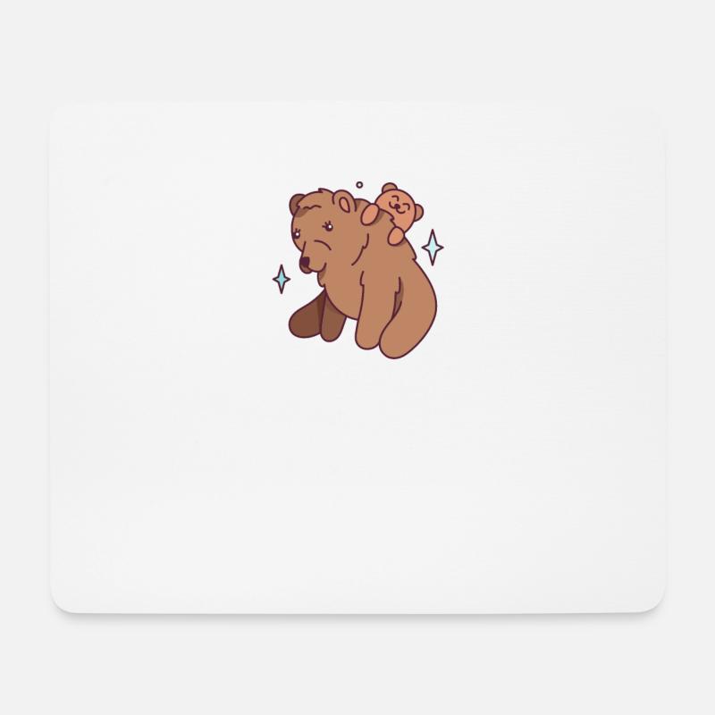 Bär Waldbewohner Braunbär Schwarzbär - Mousepad (Querformat) - Weiß