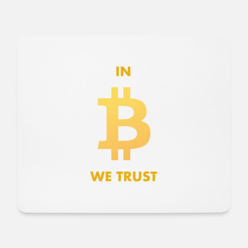 IN B WE TRUST BITCOIN - Mouse Pad (horizontal) - white