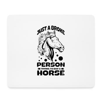 Idée cadeau d'écurie d'équitation d'écurie de chevaux - Tapis de souris (format paysage) - blanc - Devant