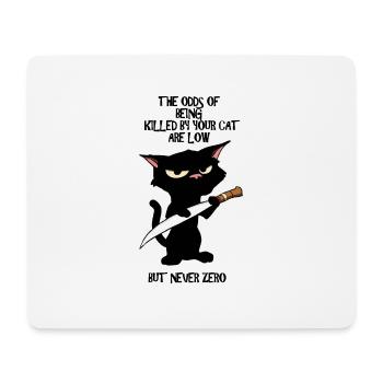 Killed By Cat Odds - Mouse Pad (horizontal) - white - Front