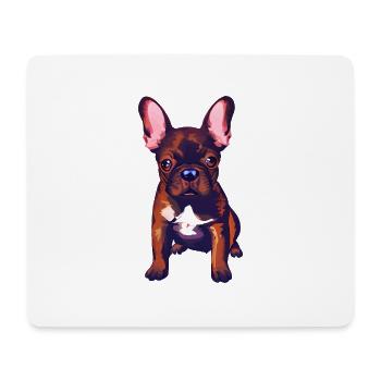Bulldog dog owner dog dog owner dogs - Mouse Pad (horizontal) - white - Front
