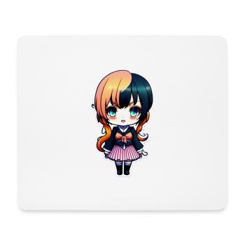 cute chibi girl, cute chibi sticker - Tapis de souris (format paysage) - blanc - Devant